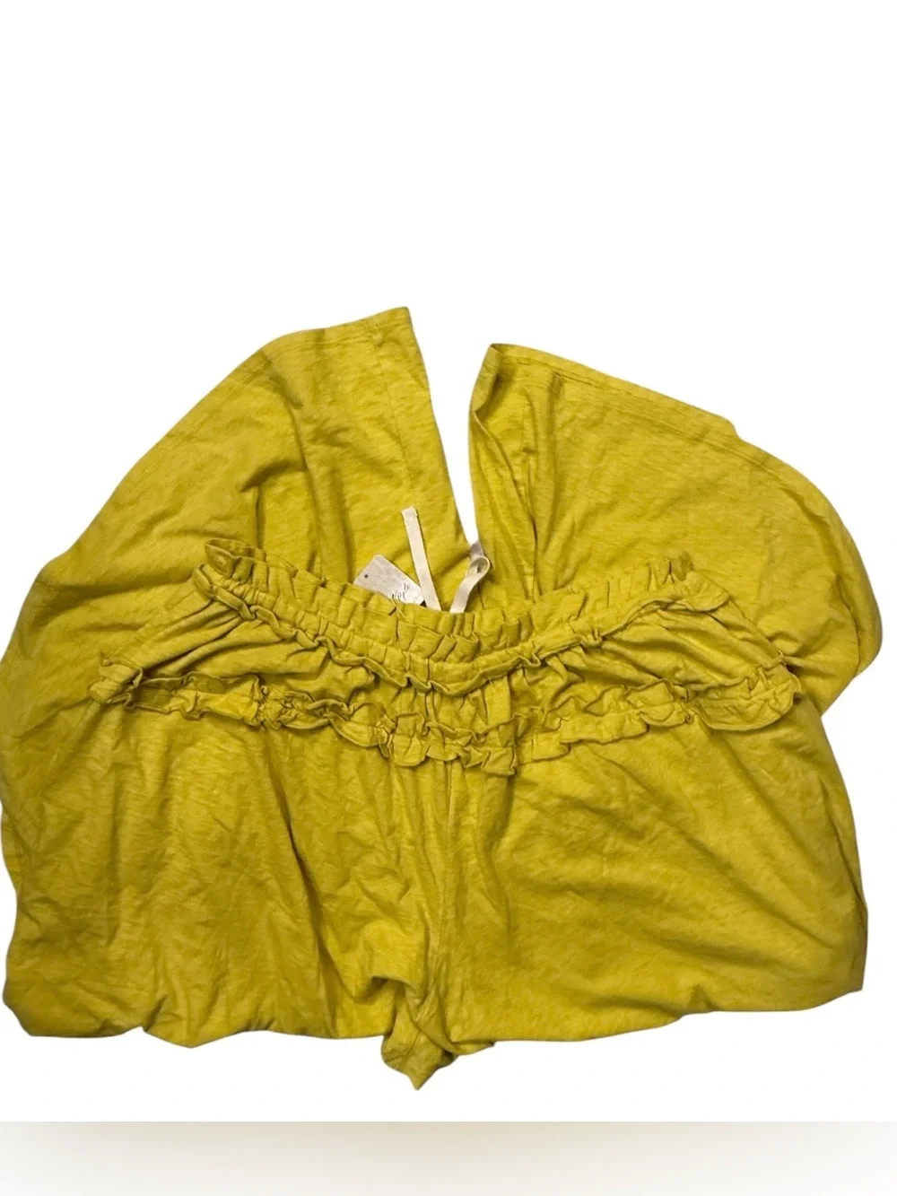 NWT! Free People Elara Cotton Pants Flowy Boho Yellow Jasmine L